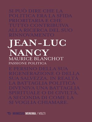 cover image of Maurice Blanchot